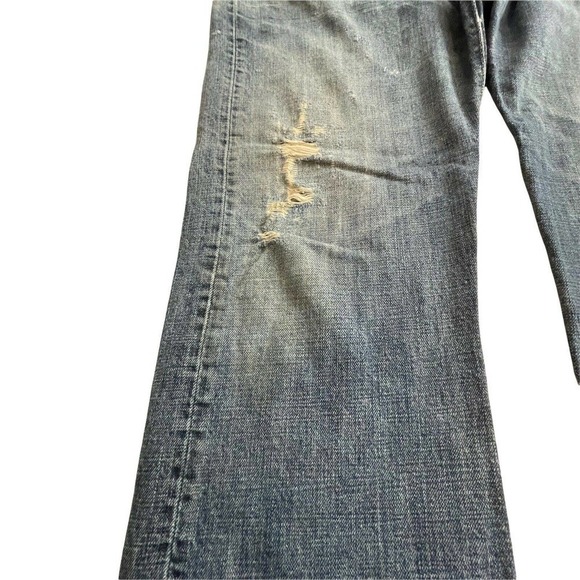 Vintage Levis 501XX 38x30 Distressed Made in The USA Denim Blue Jeans - Picture 4 of 12